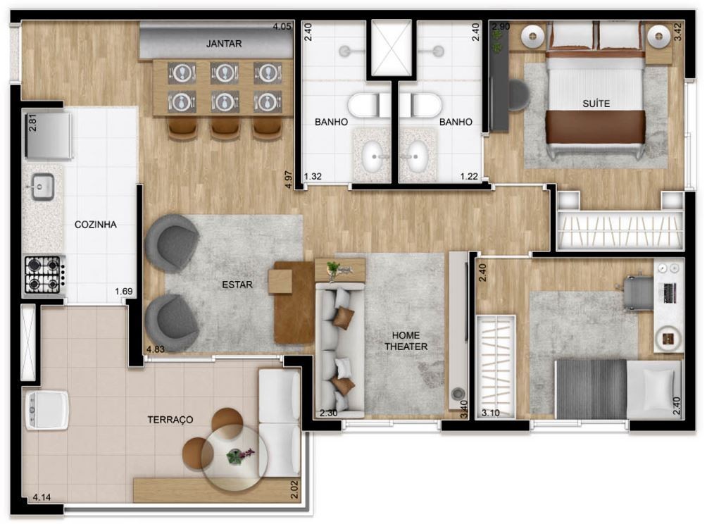 Apartamento à venda com 3 quartos, 67m² - Foto 24