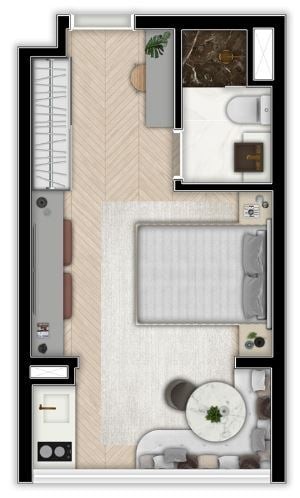 Apartamento, 1 quarto, 31 m² - Foto 15