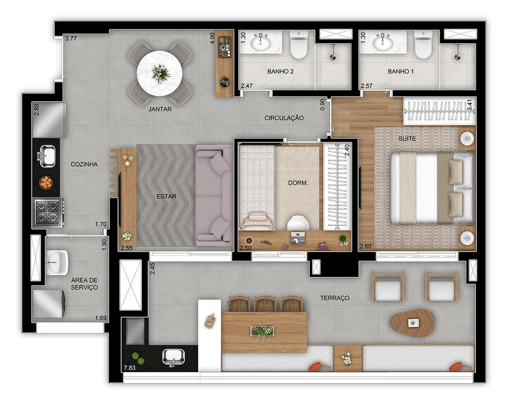 Apartamento à venda com 2 quartos, 77m² - Foto 25