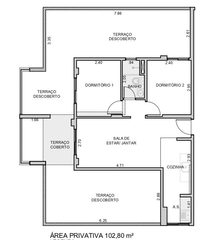 Apartamento à venda com 1 quarto, 35m² - Foto 6