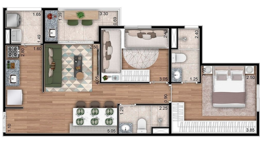 Apartamento, 2 quartos, 69 m² - Foto 19