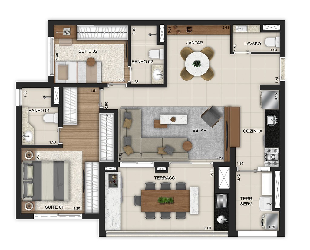 Apartamento à venda com 2 quartos, 73m² - Foto 33