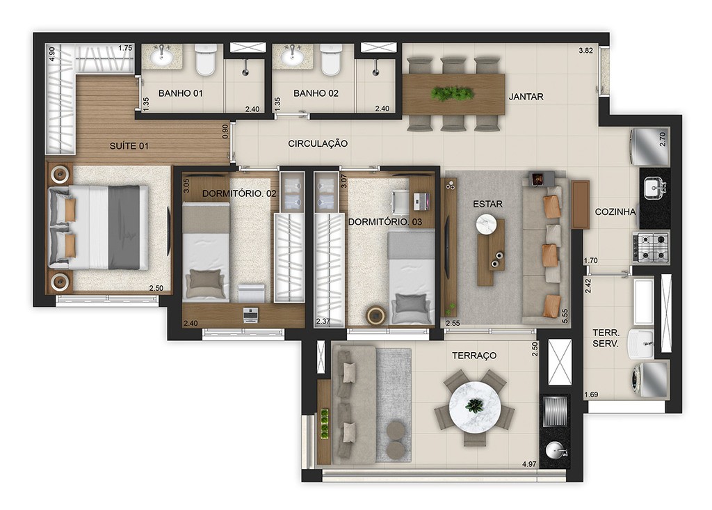 Apartamento à venda com 2 quartos, 73m² - Foto 30