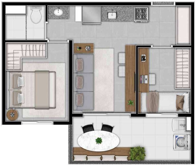 Apartamento, 1 quarto, 36 m² - Foto 15
