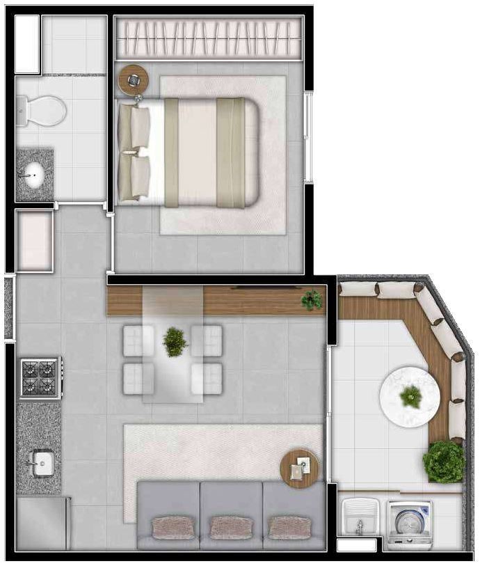 Apartamento, 1 quarto, 27 m² - Foto 14