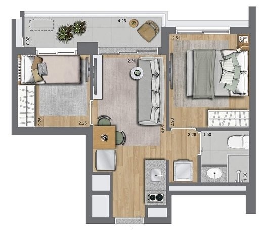 Apartamento à venda com 2 quartos, 37m² - Foto 31