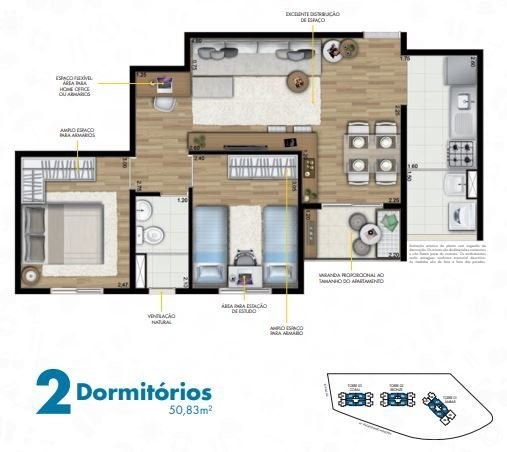 Apartamento à venda com 2 quartos, 45m² - Foto 13