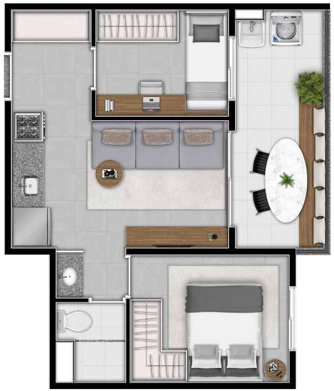 Apartamento, 1 quarto, 36 m² - Foto 18