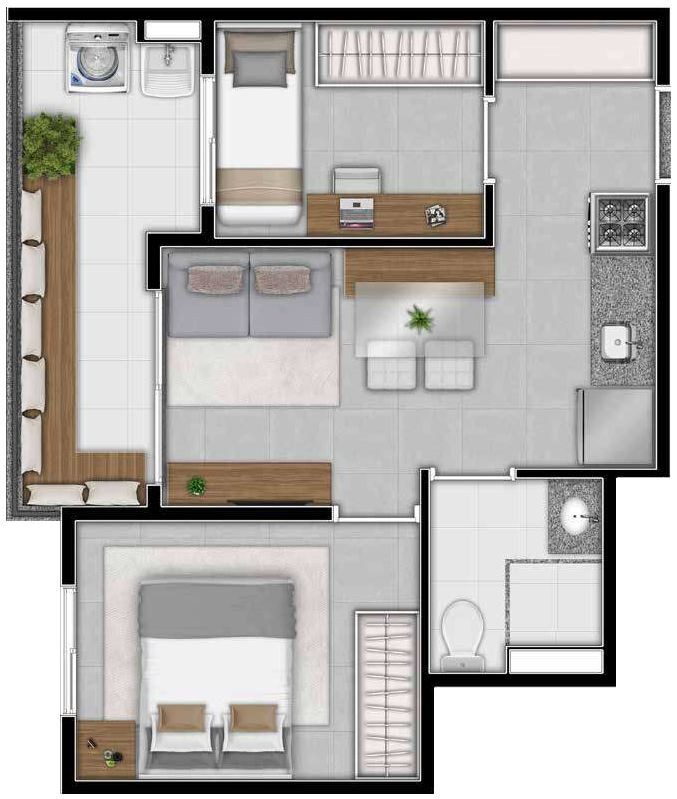 Apartamento, 1 quarto, 36 m² - Foto 16