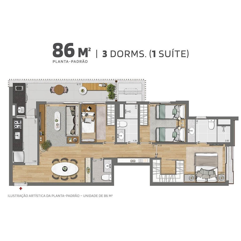 Apartamento à venda com 3 quartos, 86m² - Foto 22