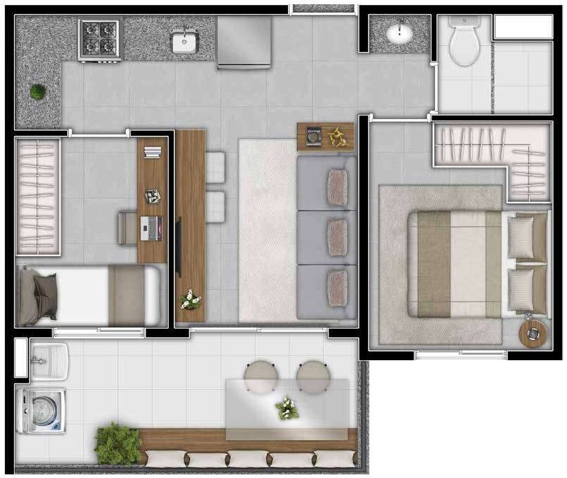 Apartamento, 1 quarto, 36 m² - Foto 17