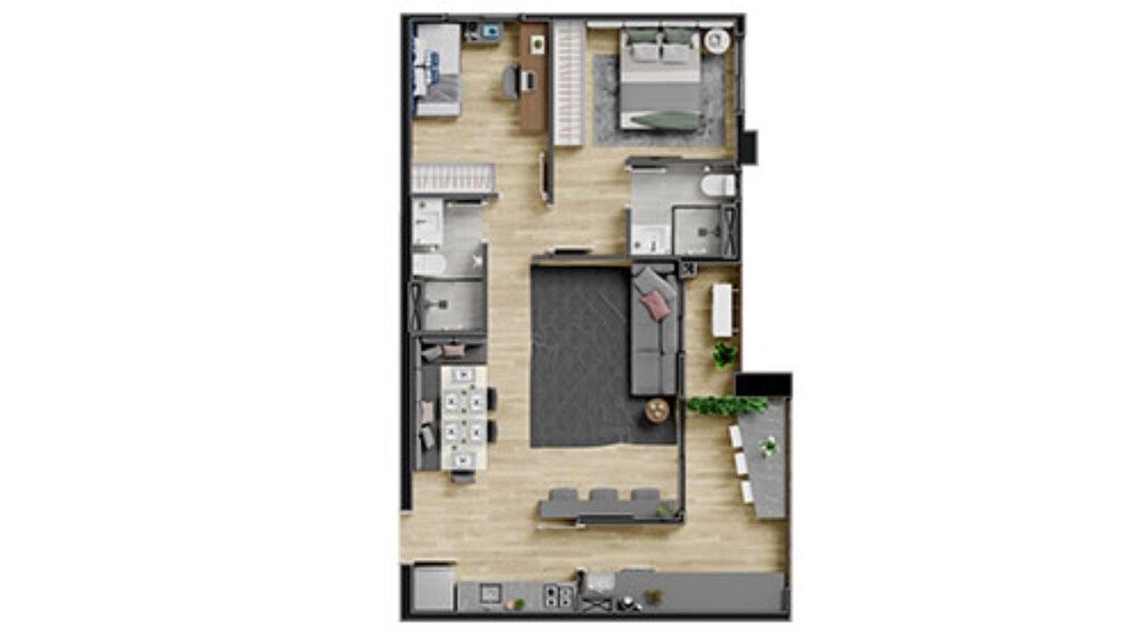 Apartamento à venda com 2 quartos, 57m² - Foto 9