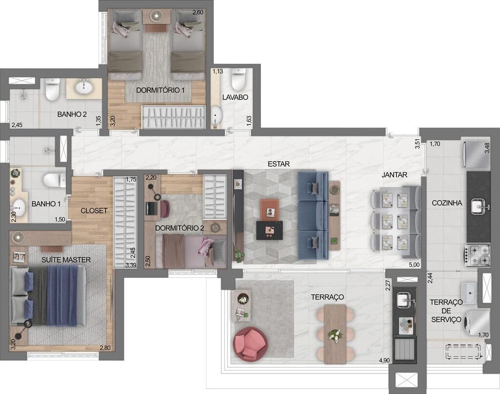 Apartamento à venda com 4 quartos, 145m² - Foto 12