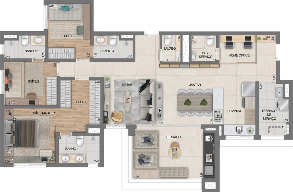 Apartamento à venda com 4 quartos, 145m² - Foto 15