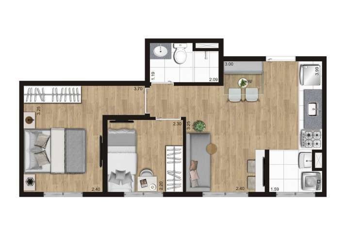 Apartamento à venda com 2 quartos, 41m² - Foto 25