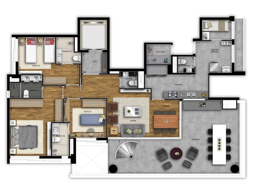 Cobertura, 3 quartos, 324 m² - Foto 20
