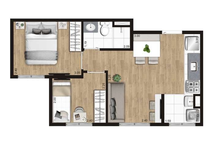 Apartamento à venda com 2 quartos, 41m² - Foto 22