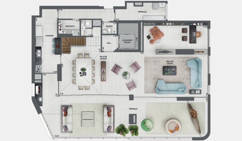 Apartamento à venda com 3 quartos, 162m² - Foto 59