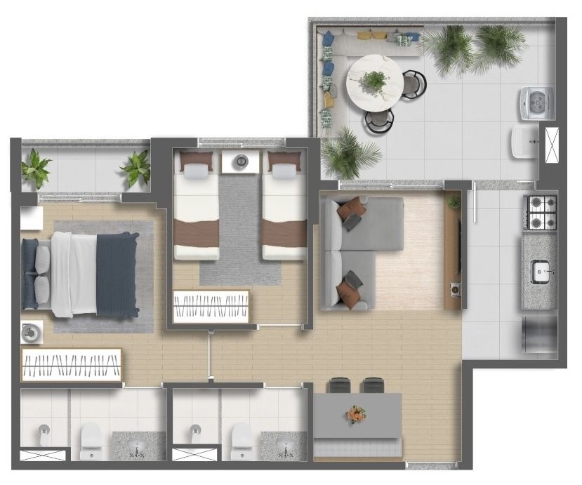 Apartamento à venda com 3 quartos, 74m² - Foto 17