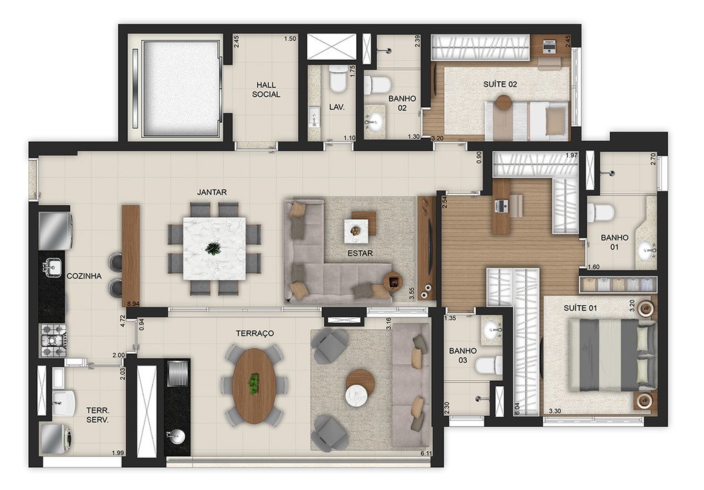 Apartamento à venda com 2 quartos, 73m² - Foto 35