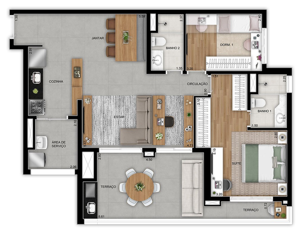 Apartamento à venda com 2 quartos, 77m² - Foto 29