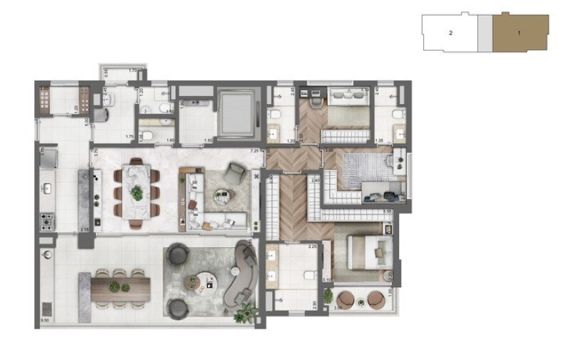Apartamento, 3 quartos, 165 m² - Foto 59