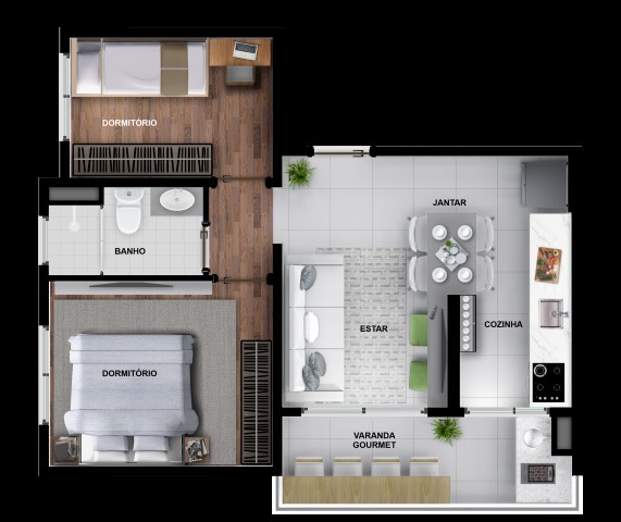 Apartamento, 2 quartos, 34 m² - Foto 14