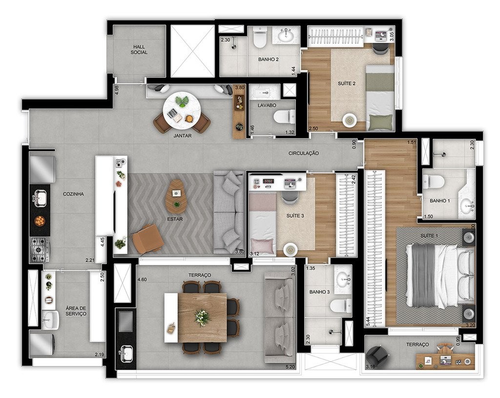 Apartamento à venda com 3 quartos, 206m² - Foto 30