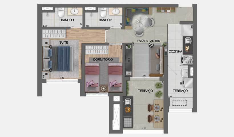 Apartamento à venda com 2 quartos, 73m² - Foto 44