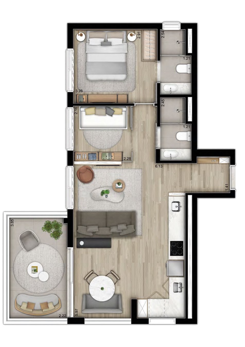 Apartamento à venda com 2 quartos, 60m² - Foto 14