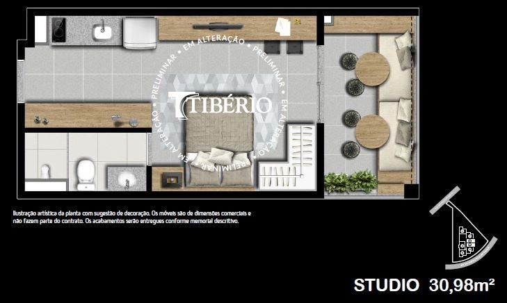 Kitnet-Studio, 30 m² - Foto 17