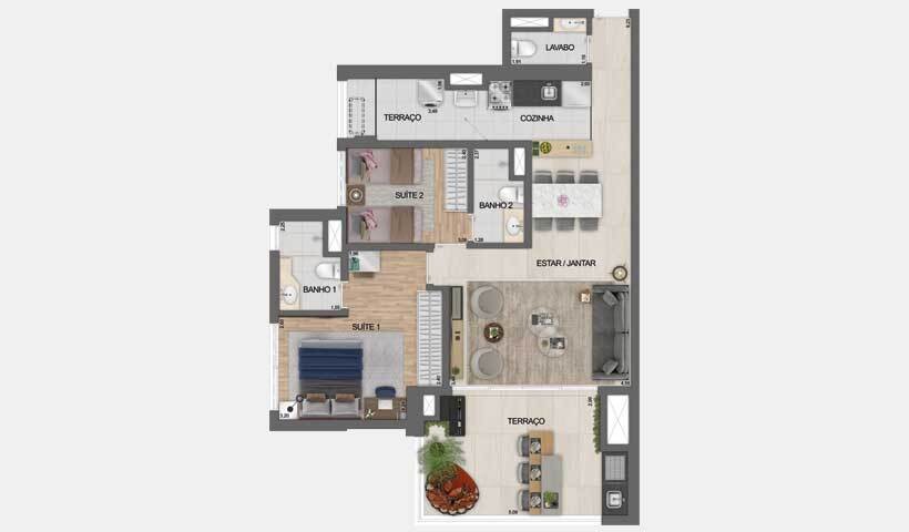 Apartamento, 3 quartos, 91 m² - Foto 49