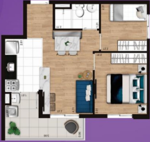 Apartamento à venda com 2 quartos, 42m² - Foto 18