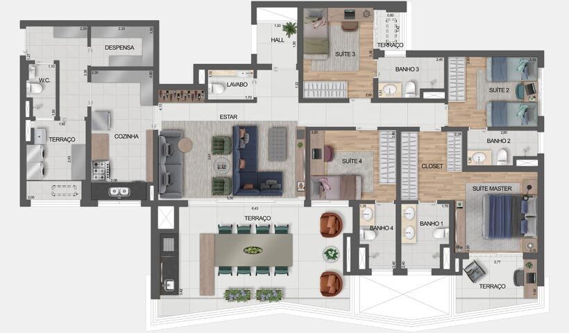 Apartamento à venda com 4 quartos, 144m² - Foto 36