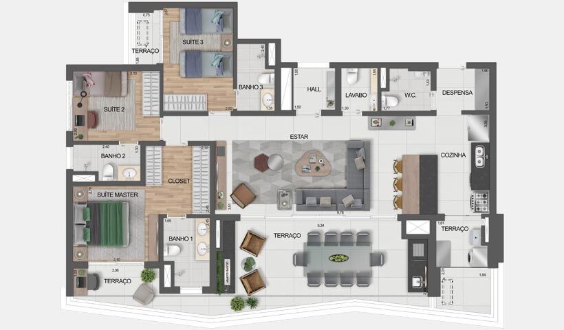 Apartamento à venda com 4 quartos, 144m² - Foto 35