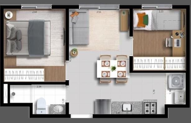 Apartamento à venda com 2 quartos, 32m² - Foto 13