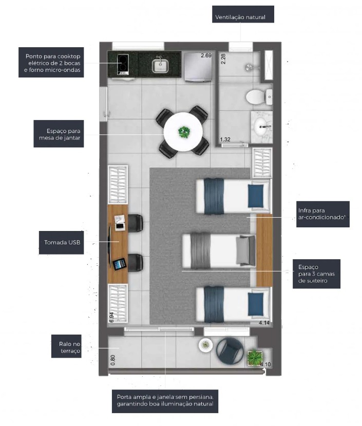 Apartamento à venda com 1 quarto, 26m² - Foto 29