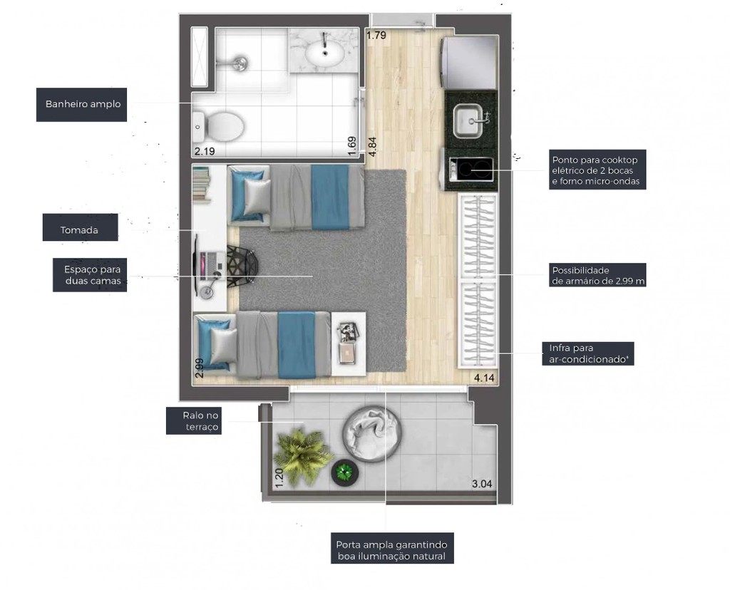 Apartamento à venda com 1 quarto, 26m² - Foto 27