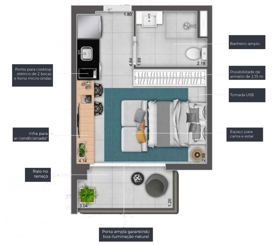 Apartamento à venda com 1 quarto, 26m² - Foto 26