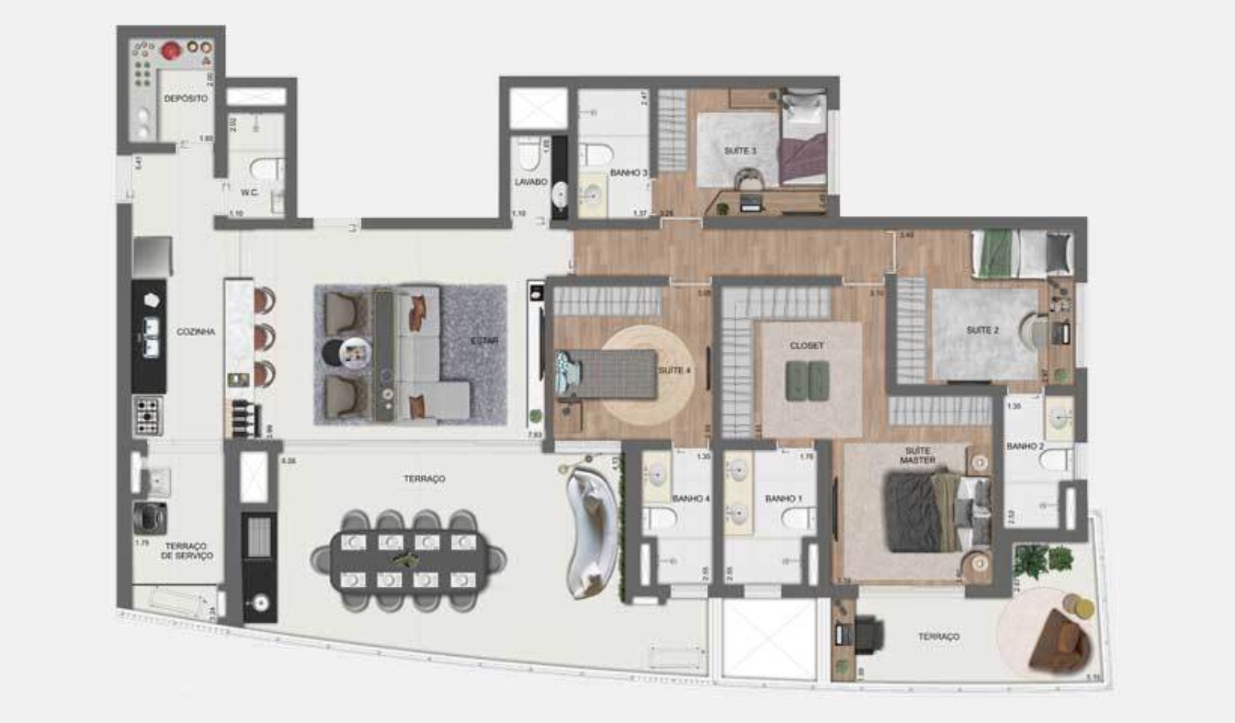 Apartamento à venda com 4 quartos, 157m² - Foto 43