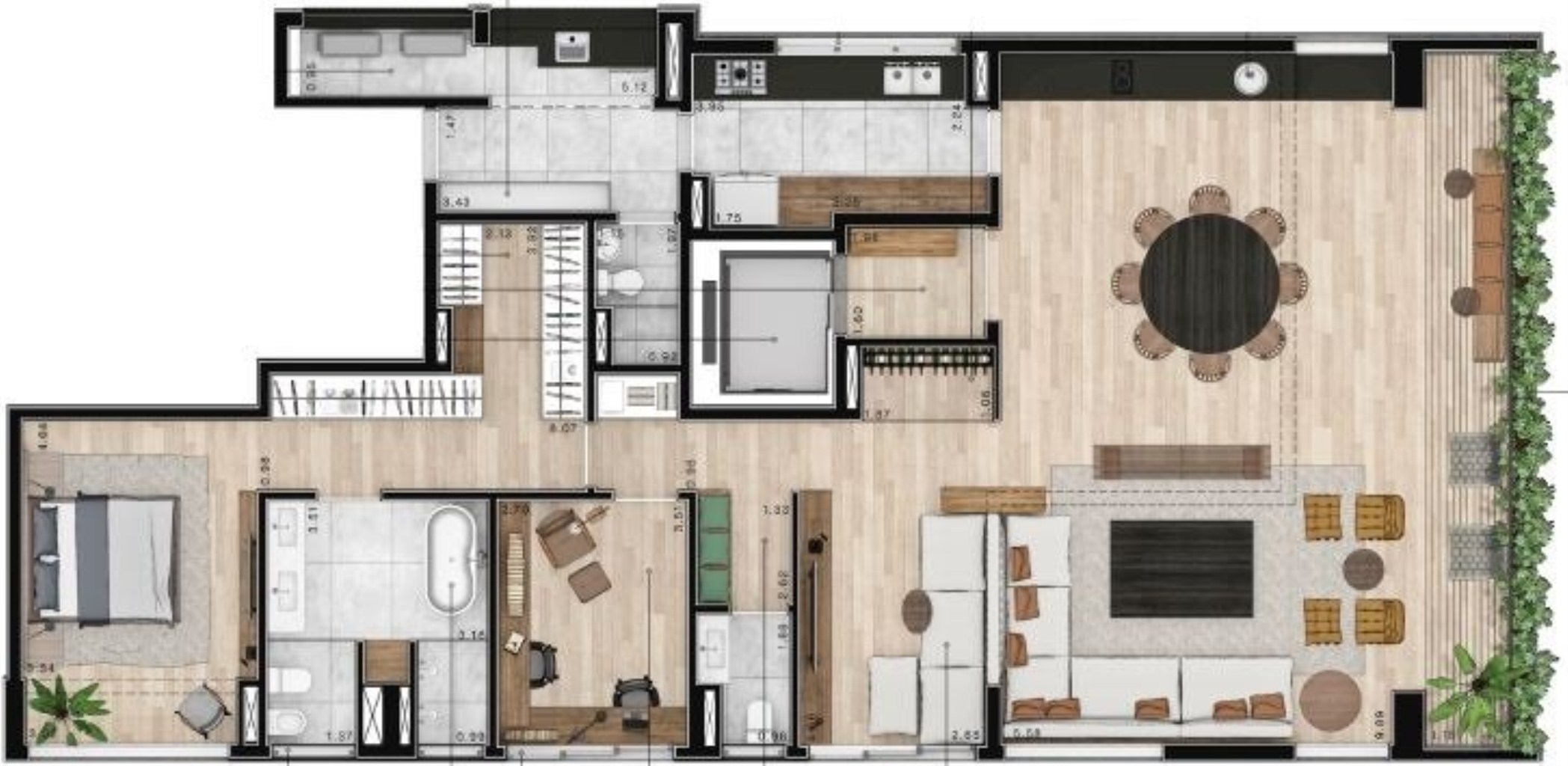 Apartamento à venda com 3 quartos, 196m² - Foto 25