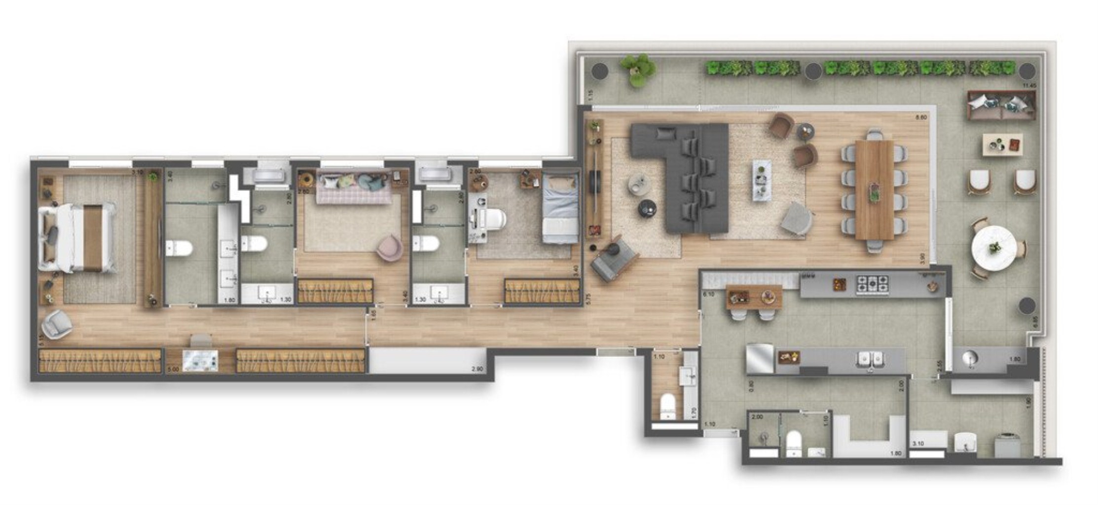 Apartamento à venda com 4 quartos, 218m² - Foto 14