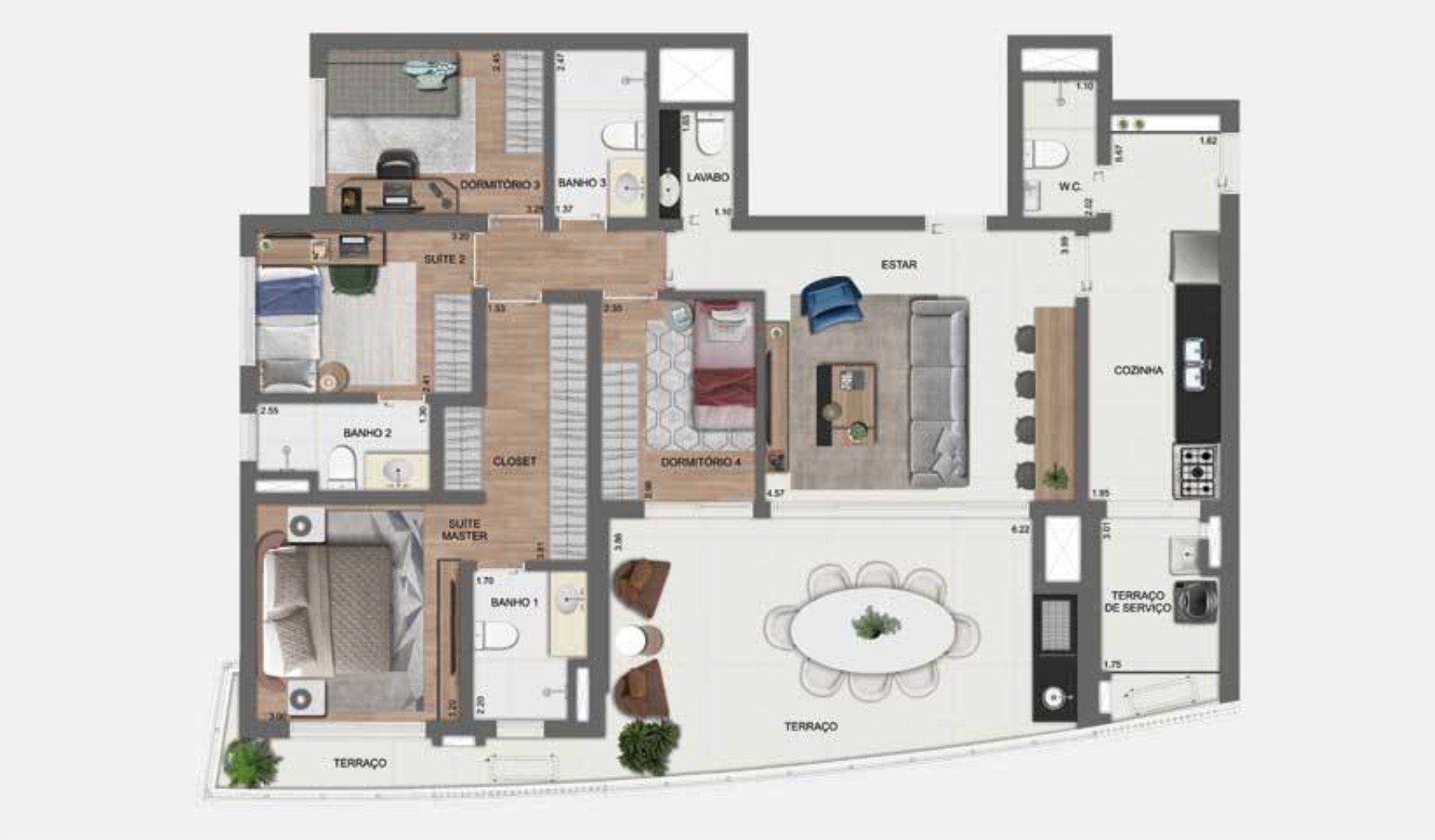 Apartamento à venda com 4 quartos, 142m² - Foto 42