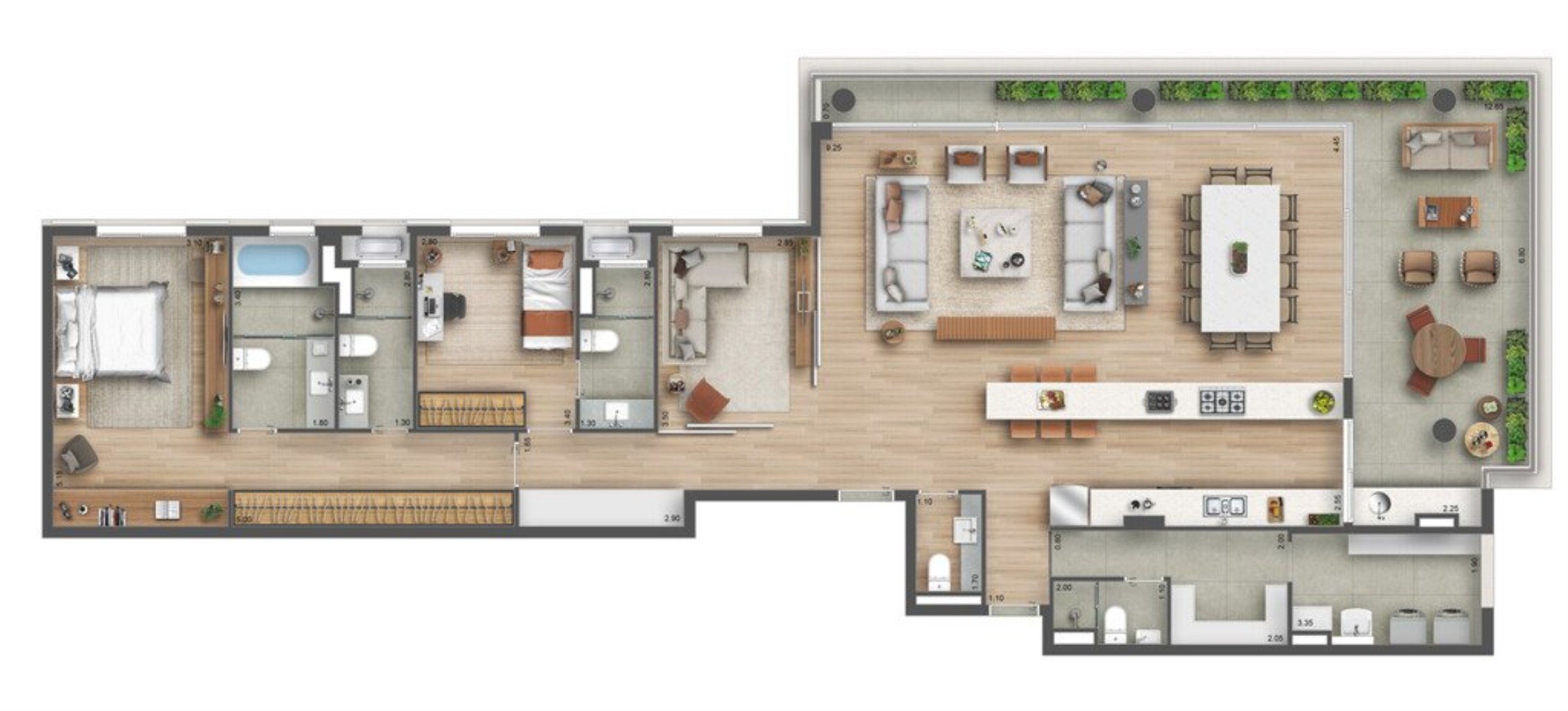 Apartamento à venda com 3 quartos, 204m² - Foto 15