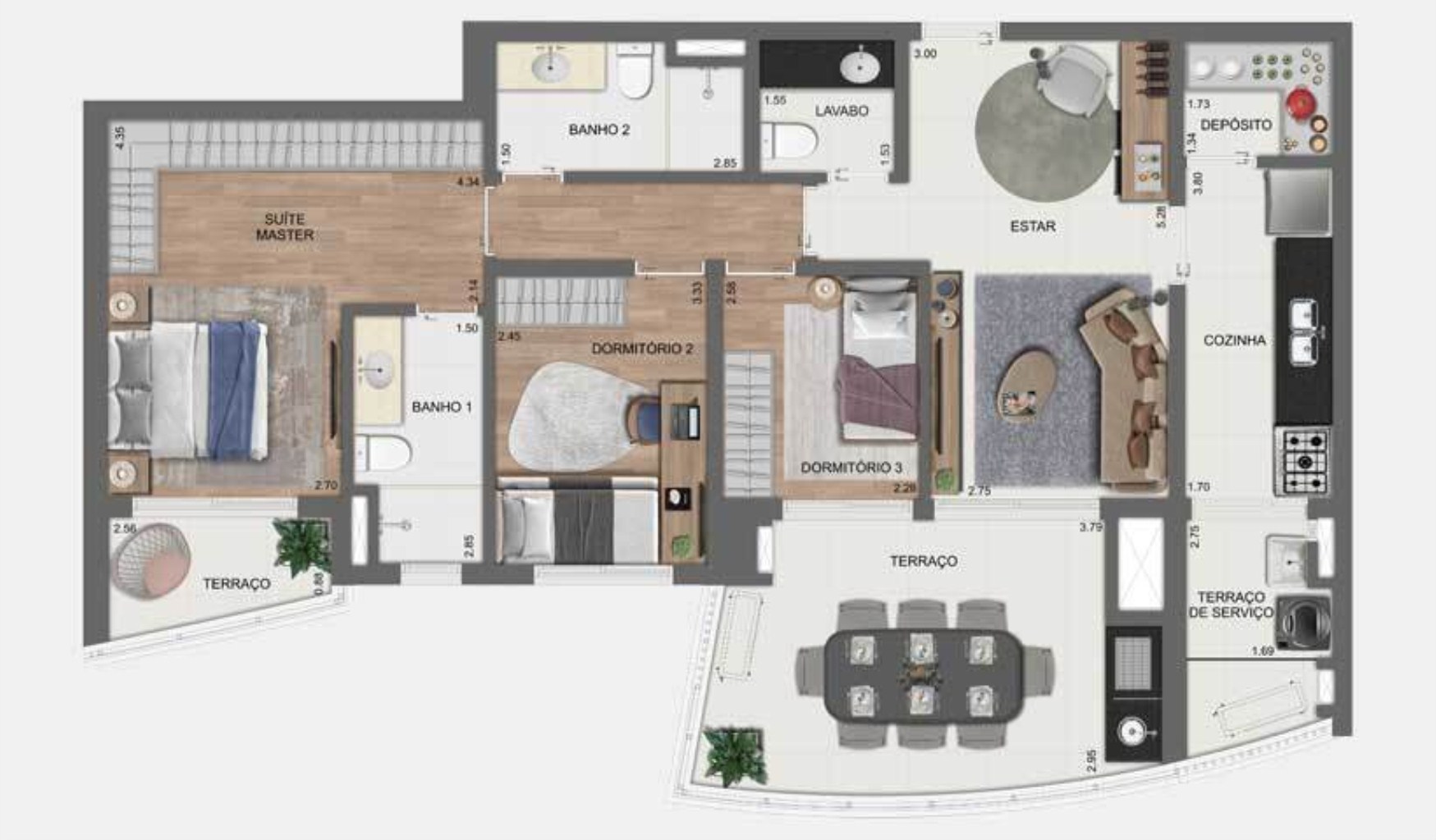 Apartamento à venda com 4 quartos, 142m² - Foto 41