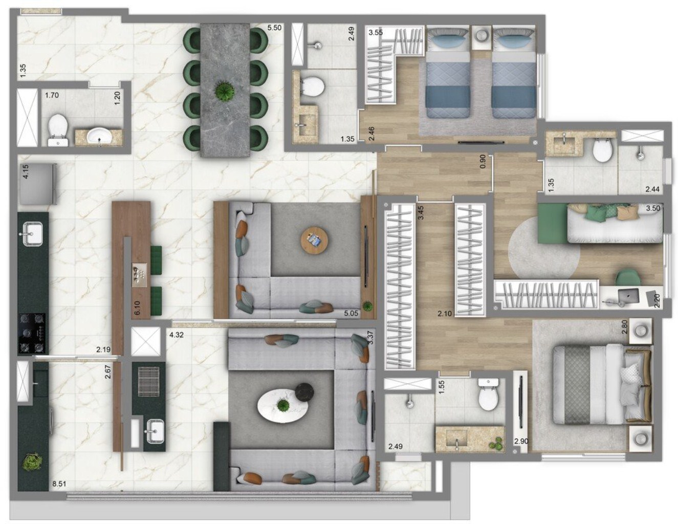 Apartamento, 3 quartos, 122 m² - Foto 16