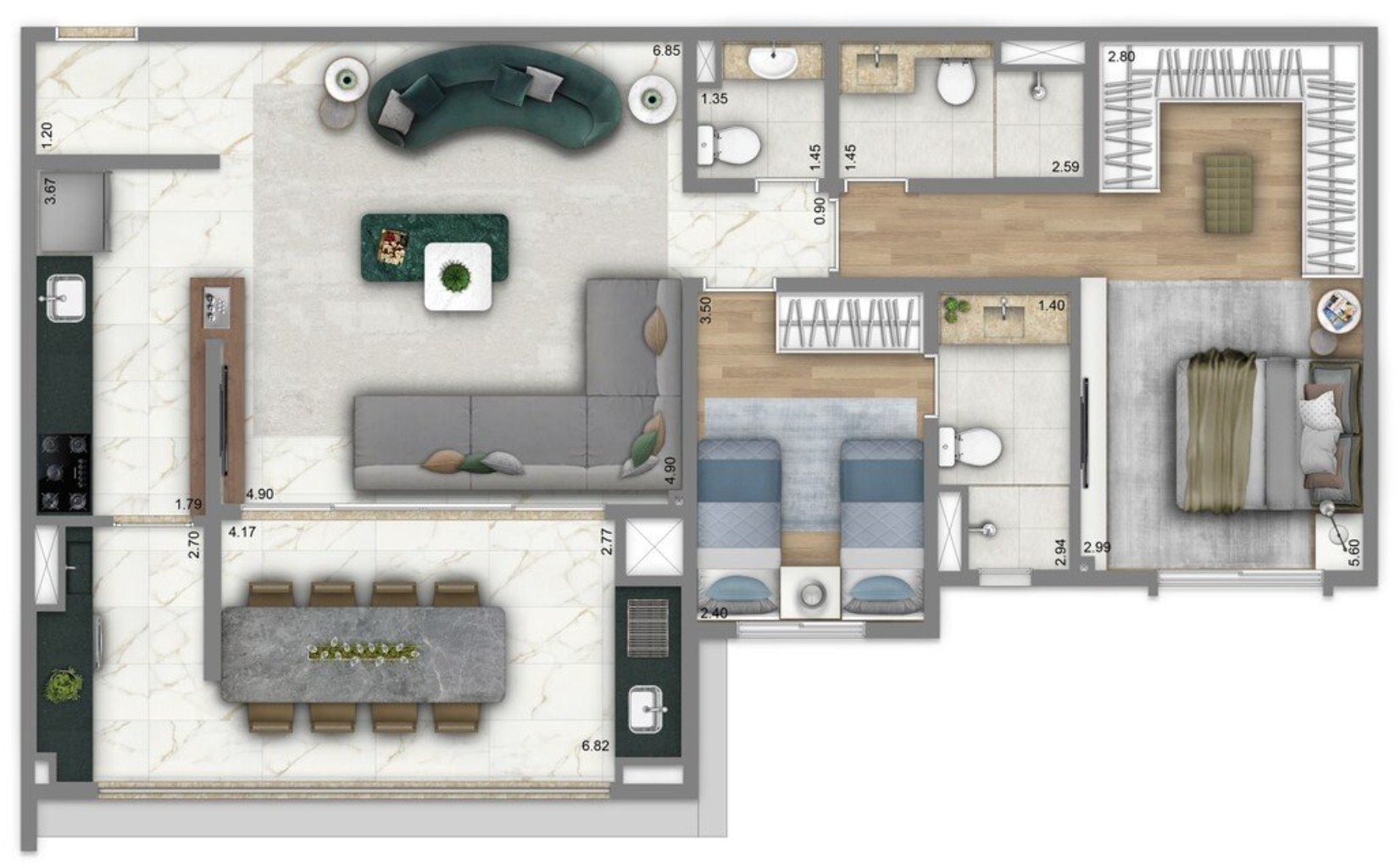 Apartamento à venda com 3 quartos, 100m² - Foto 13