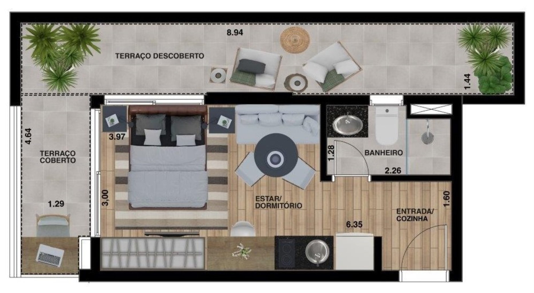 Apartamento à venda com 1 quarto, 26m² - Foto 19