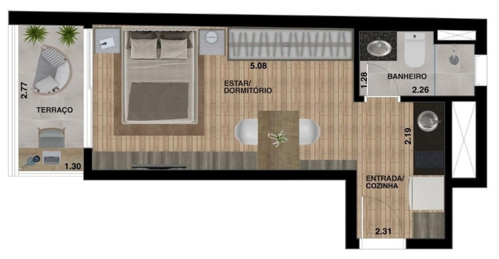 Apartamento à venda com 1 quarto, 26m² - Foto 16