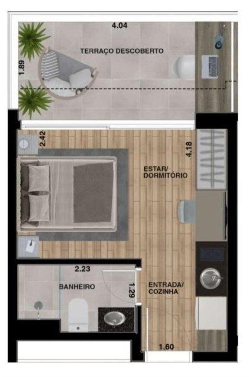 Apartamento à venda com 1 quarto, 26m² - Foto 11